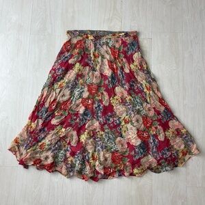 Coldwater Creek Floral A-Line Skirt - Multicolor